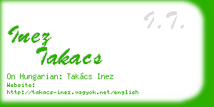 inez takacs business card